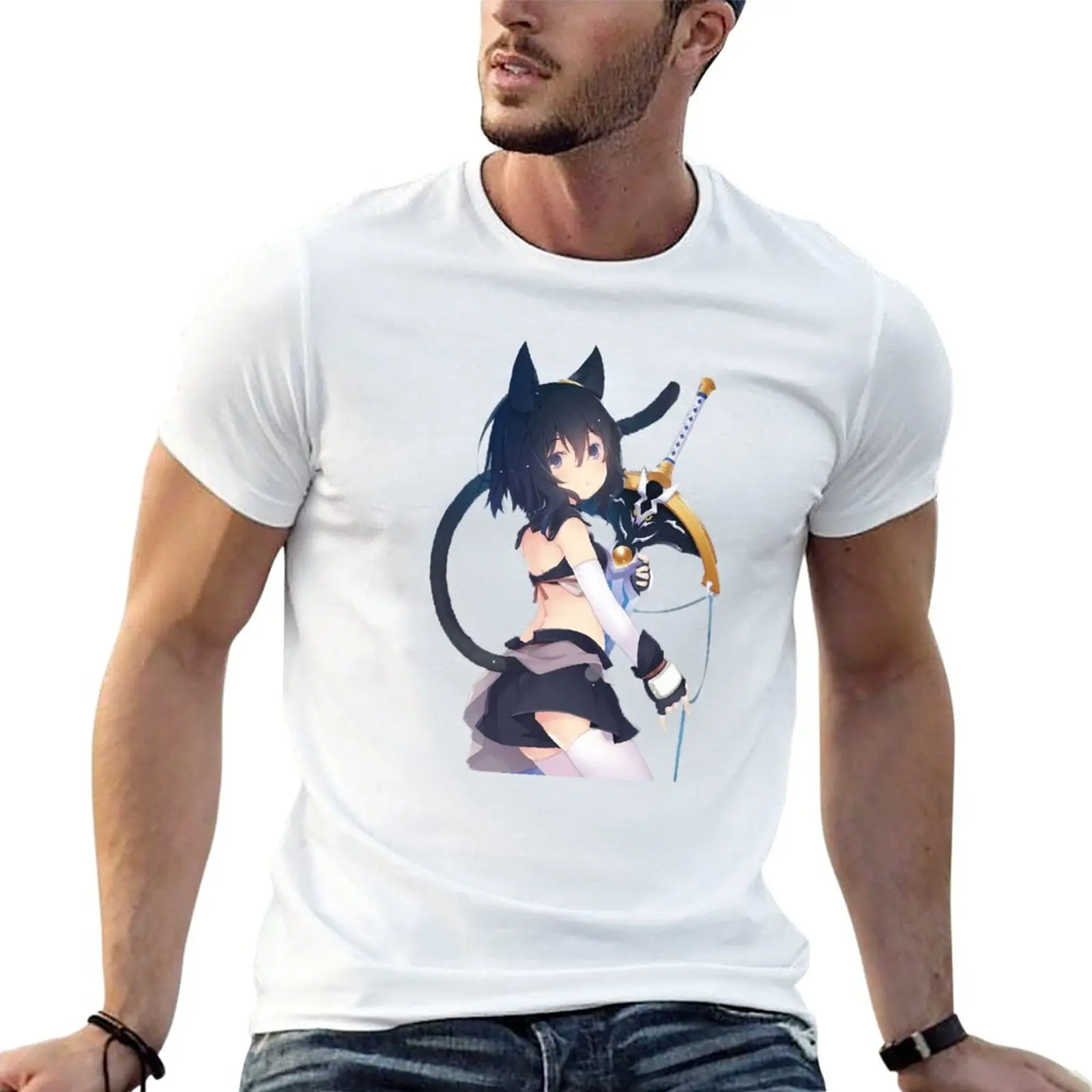 

New Anime by Reincarnated As A Sword Art T-Shirt vintage clothes graphics t shirt funny t shirts tshirts for men