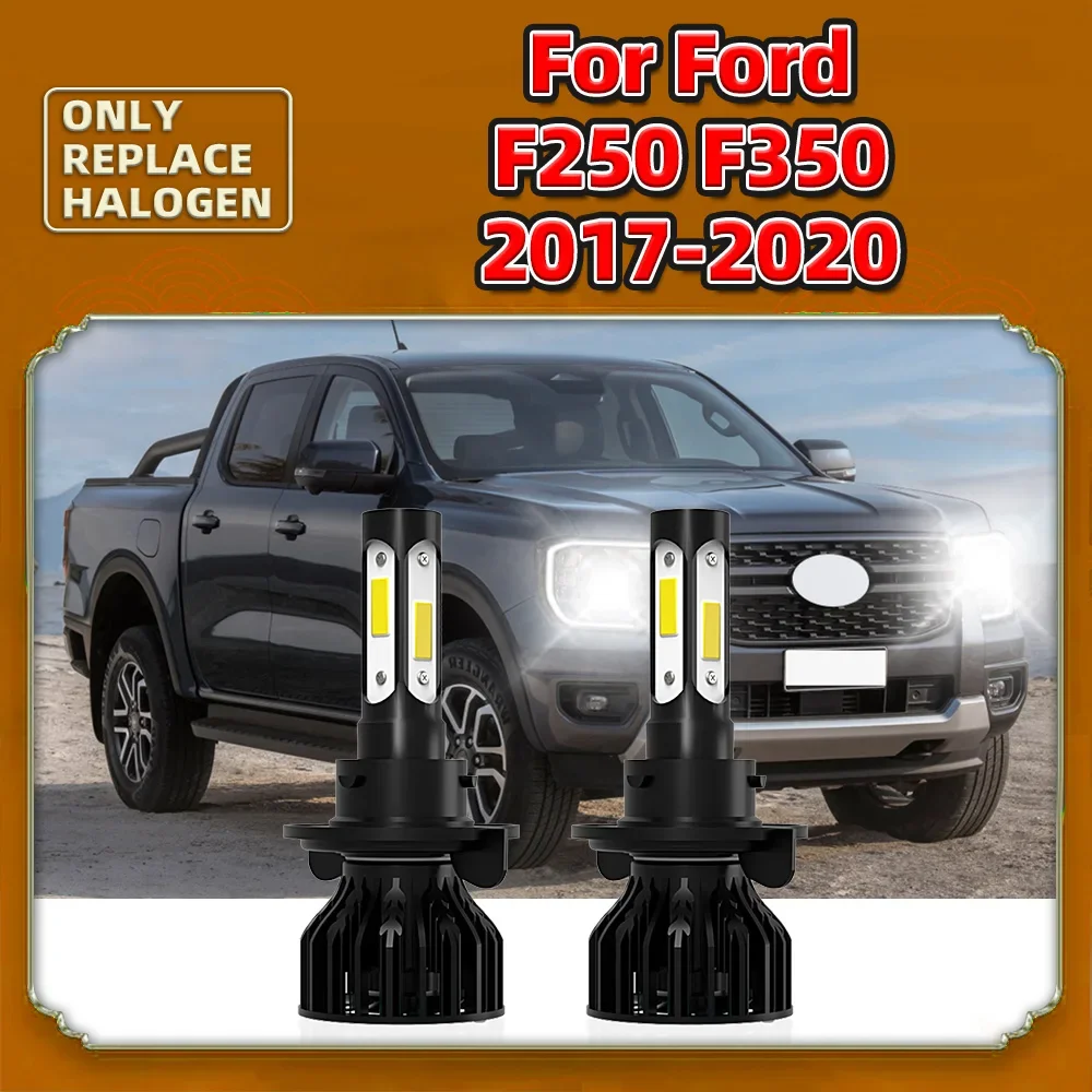 

12000LM Turbo Headlights 90W H13 HiLo Beam Super Bright Headlamps 360° Lighting 6000K 12V For Ford F250 F350 2017 2018 2019 2020