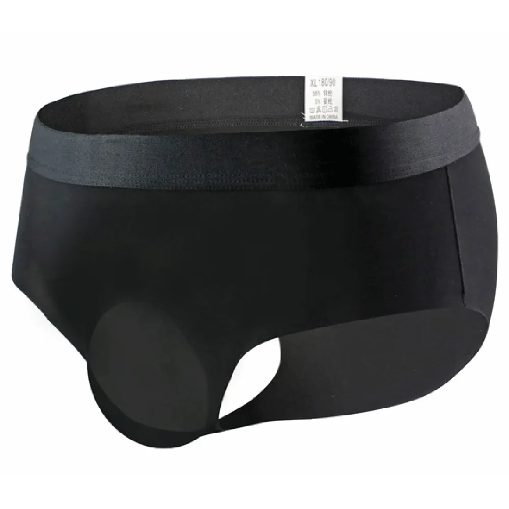 Briefs Underwear Panties Underpants Bulge pouch Elastic Middle Waist Solid color U Convex Ultra-thin Underwear