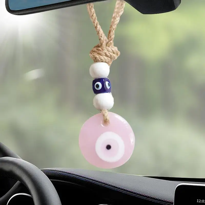 Blue Evil Eye Wall Decor Evil Eye Rear View Car Ornament Turkish Blue Evil Eye Pendant Evil Eye Charm Lucky Car Interior