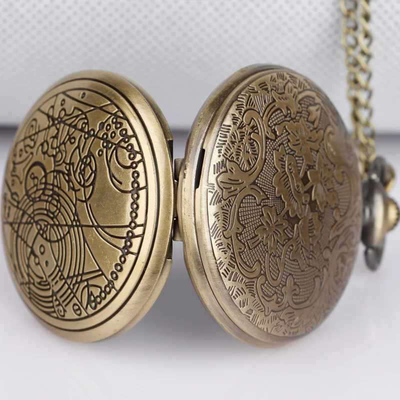 ساعة جيب كوارتز غريبة من الأحجار الكريمة الغامضة من Steampunk، هدية قلادة عصرية للحنين للرجال والنساء