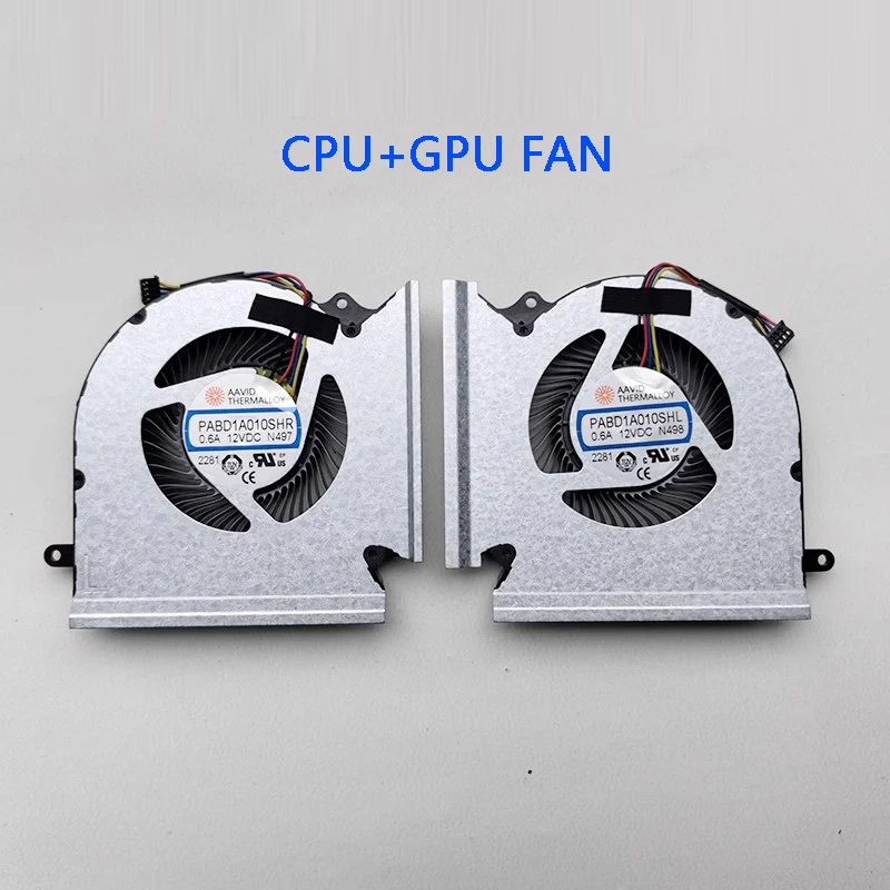 NEW ORIGINAL Laptop CPU GPU Cooling Fan For MSI 1545 GE67 GL67 PABD1A010SHR N497 N498