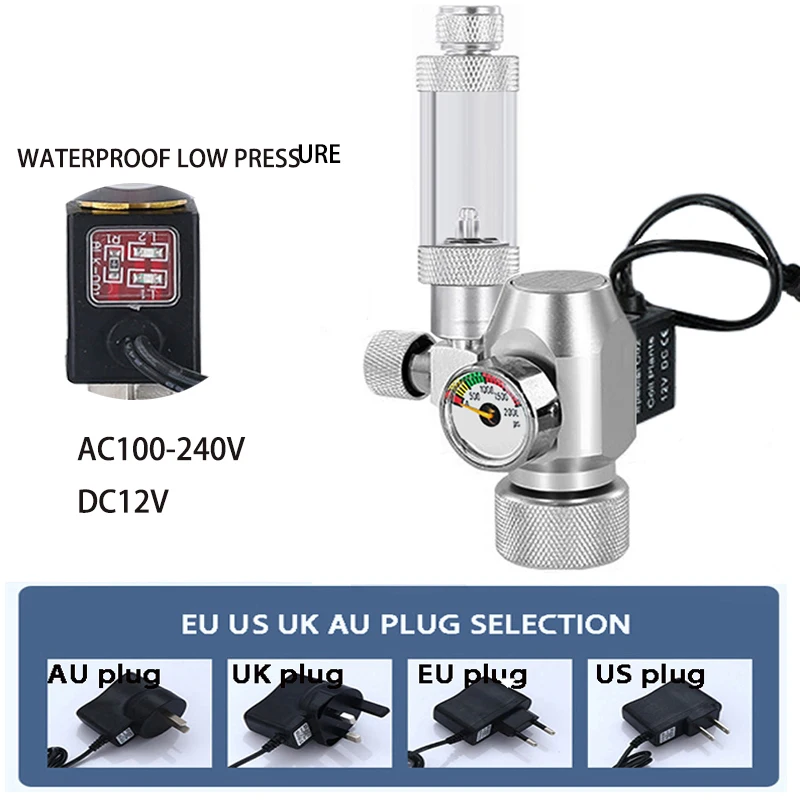 Fish tank CO2 pressure reducing valve solenoid valve Aquarium gas cylinder pressure control regulator pressure reducing valve