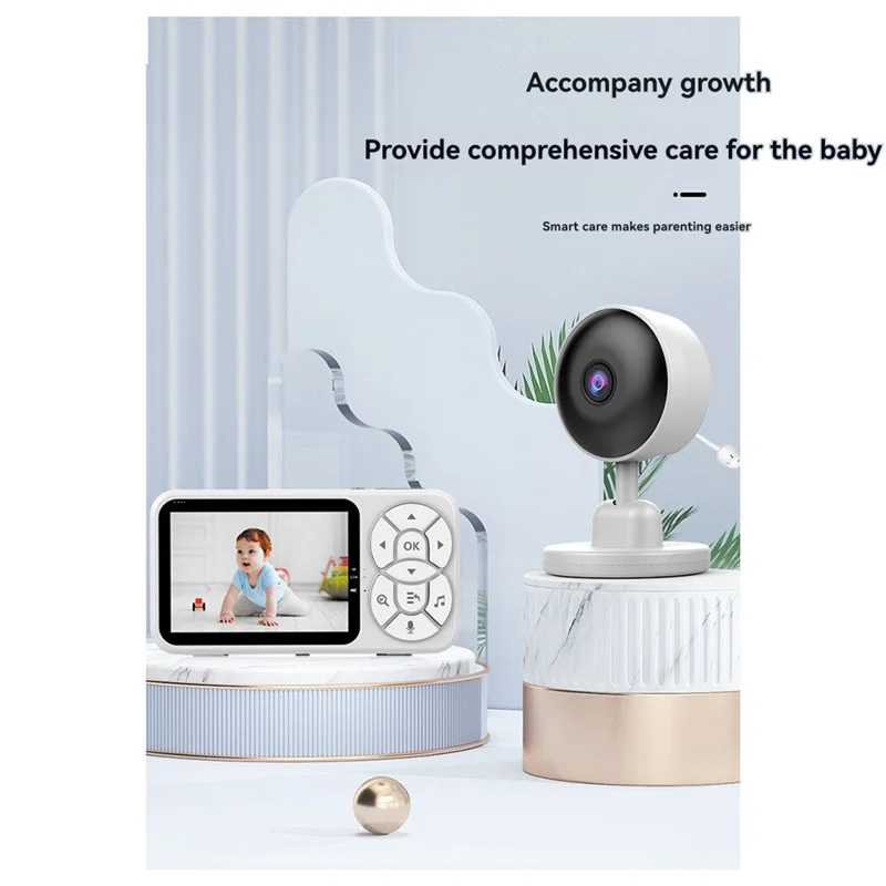 BNVN-3.5 بوصة RGB ضوء الليل مراقبة الطفل مع رؤية ليلية، كشف درجة الحرارة، كاميرا أمان الاتصال الداخلي الصوتي للمربية #2
