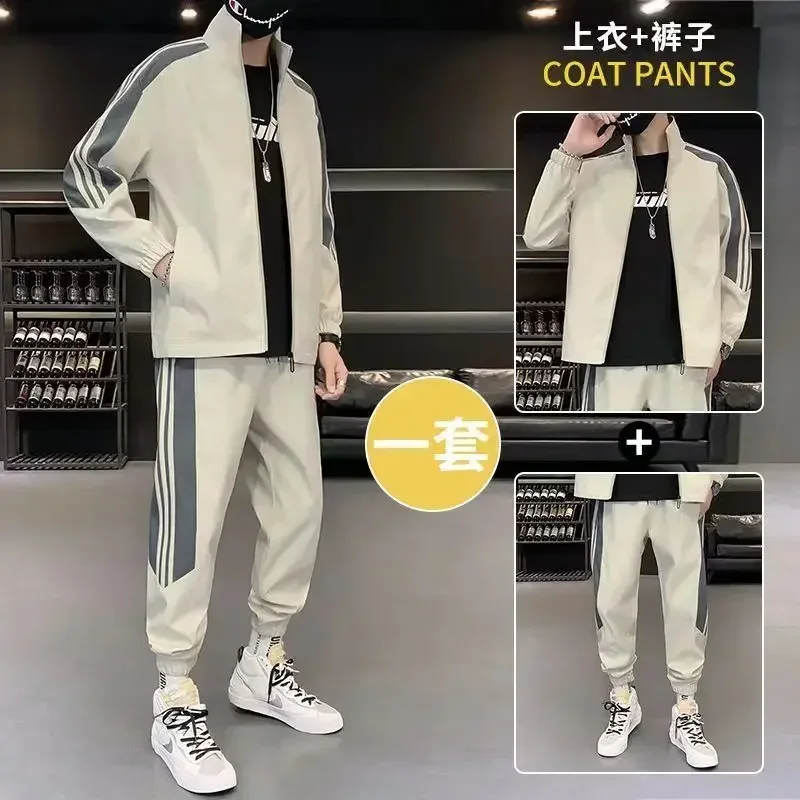 New Brand Men's set Sports Set Embroidery Man pants Jacket+Pants Tracksuit men Tracksu Male set Man to Man Sweatsuit set Set men