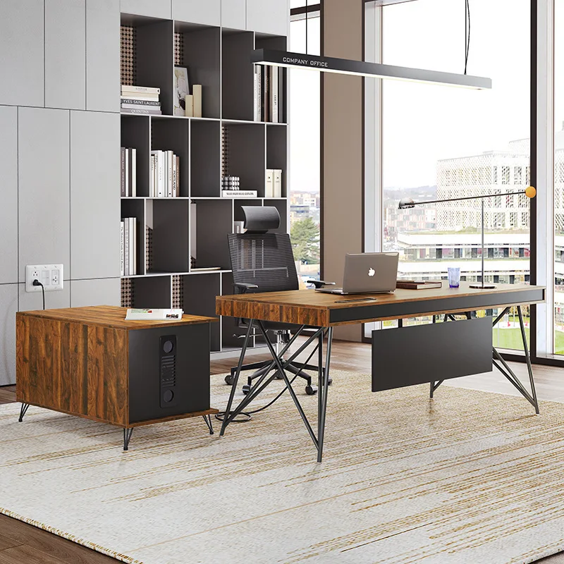 Boss table simple modern desk large desk light luxury president manager supervisor medical beauty antique oak table and chair co