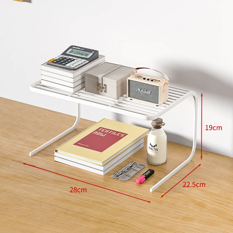 Workstation Rack Desktop Storage Dormitory Desk Layered Storage Rack Office Desk Double-layer File Shelf Student Bookshelf