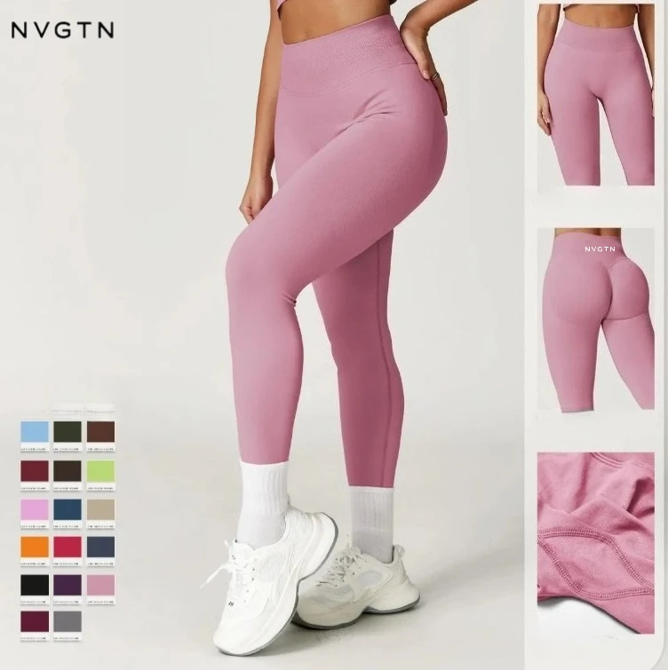 

Summer NVGTN New High-quality Yoga Trousers High Waist Hip Lift Thin Leggings Women's Running Sports Fitness Trousers