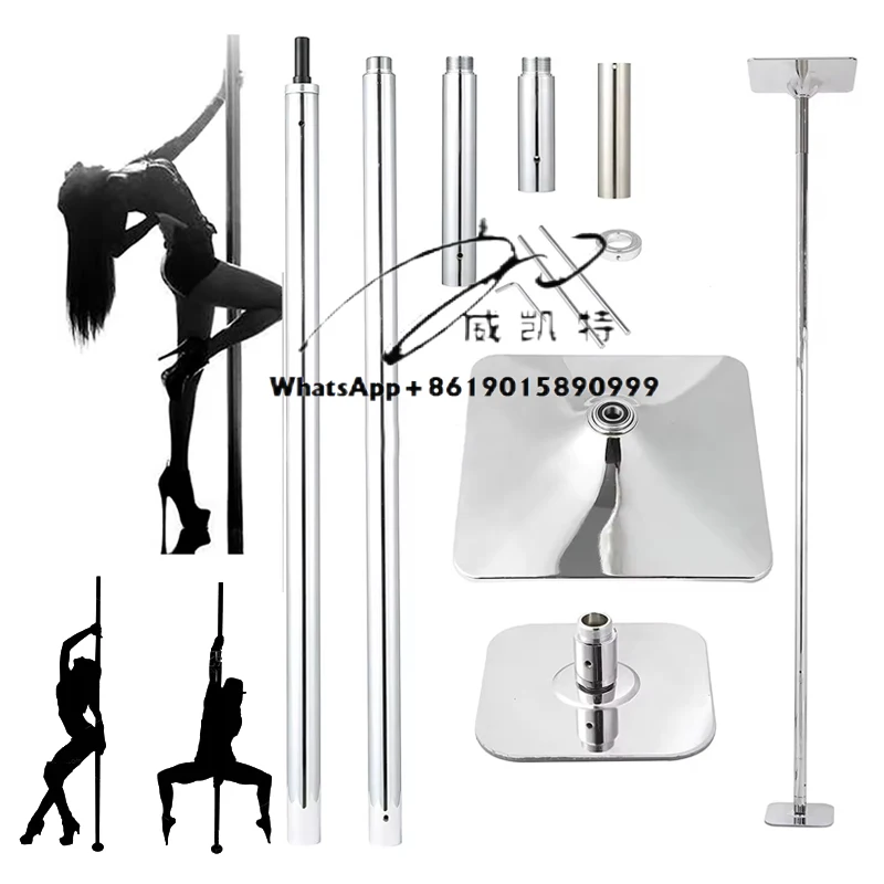 

2024 New 45mm Portable 360 Spin Dance Training Pole Portable Fitness Dance Sport Exercise Pole Kit Static Dancing Pole