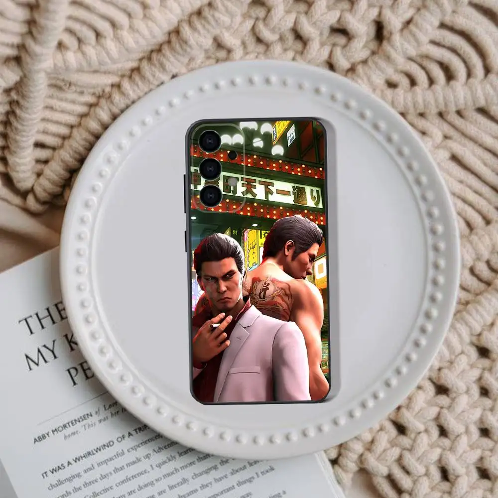 حافظة هاتف ألعاب Yakuza 0 لهاتف سامسونج جالاكسي A73,31,32,72,41,53,52,71,22,5G,Note,J7,8,9 غطاء أسود ناعم