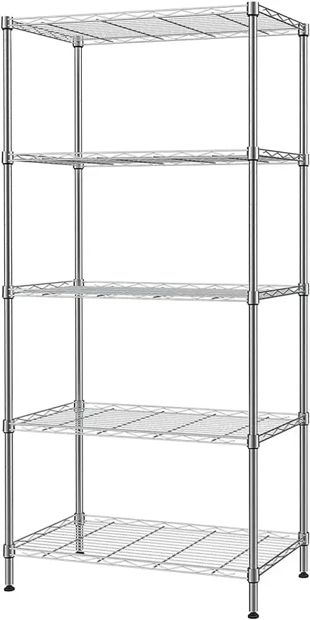 

5 Tier Storage Rack Wire Shelving Unit Storage Shelves Metal for Pantry Closet Kitchen Laundry 660Lbs Capacity