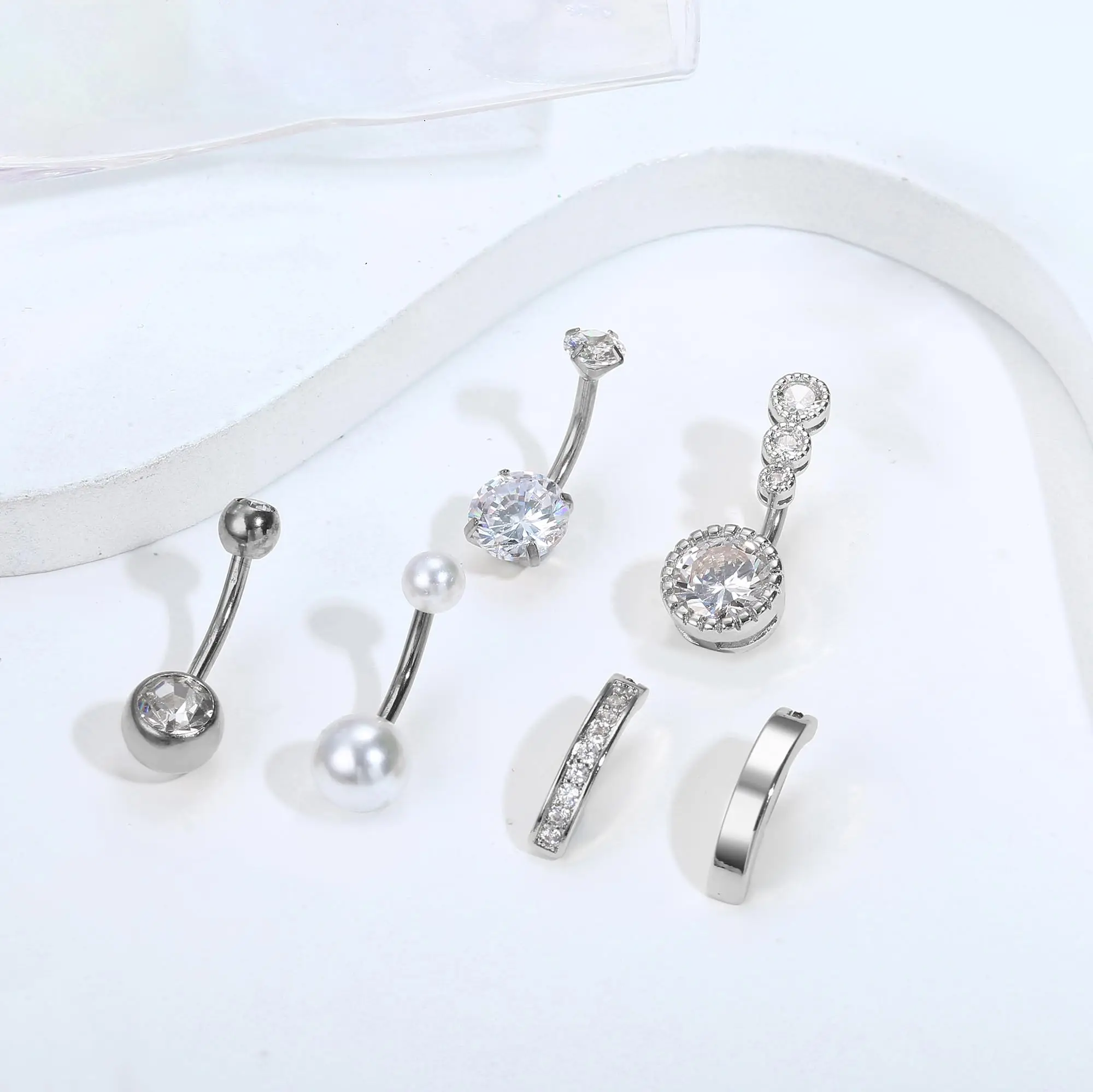 Drperfect 316L Edelstahl Bauchnabelpiercing Chirurgischer Edelstahl Bauchnabelring für Frauen Nabelschmuck – Detail 7