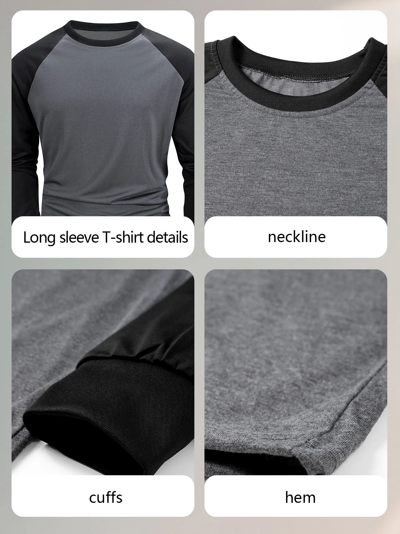 Men's Raglan Long Sleeve T-Shirt Casual Crew Neck Baseball Tee Color Block Patchwork Top for Daily Wear Workout & Outdoor image 5
