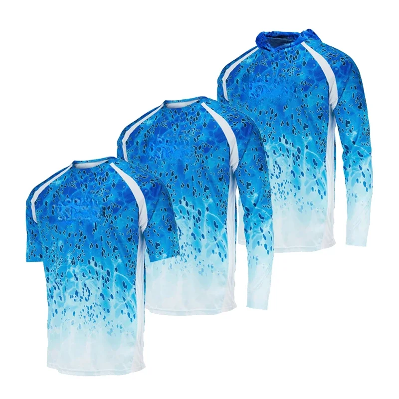 

Long Sleeve Fishing Shirt Men Outdoor UV Clothing Hooded Coat Breathable Anti Mosquito Quick Dry Thin Fishing Shirt