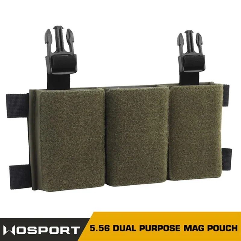 

Tactical Dual Purpose Plate Carrier 5.56 Mag Pouch Airsoft Accessories