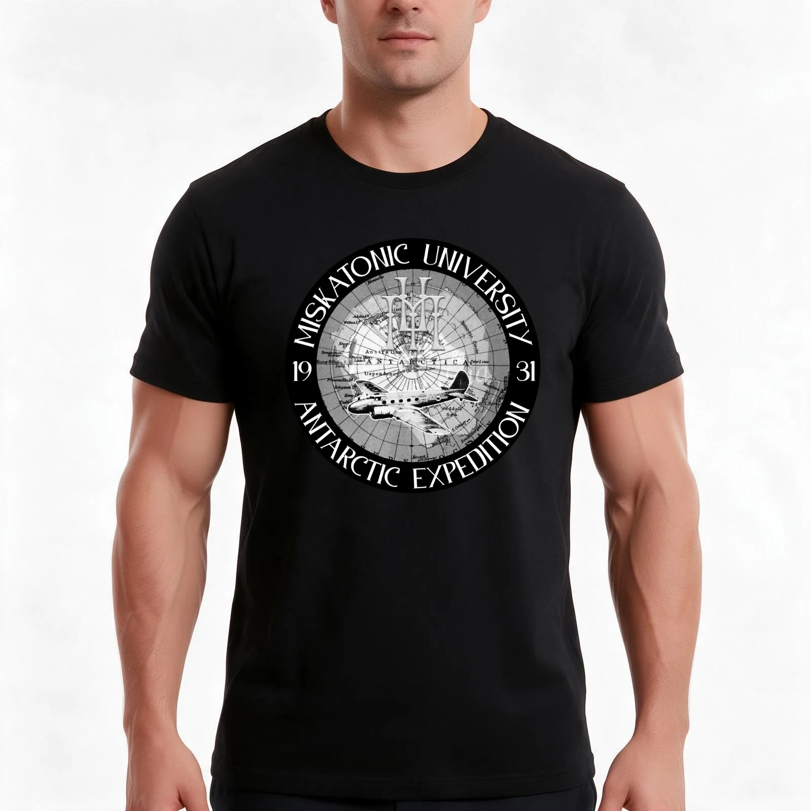 Miskatonic University Antarctic Expedition 1931 T-Shirt, Summer Casual Cotton Tee, Oversized Streetwear Tops, Unisex Men Women