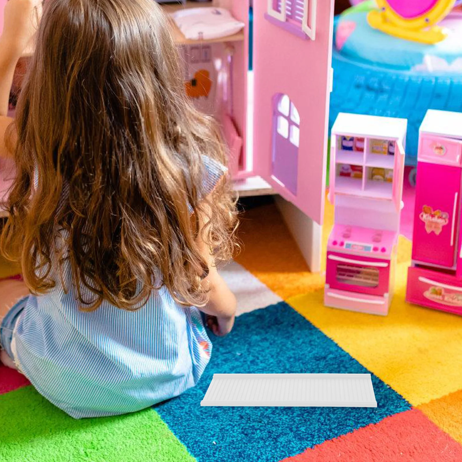 

Miniature Plastic Wall Panel Dollhouse Interior Decorative Wall Paneling Lightweight Panelling Kit for Bedroom Living Room Mini