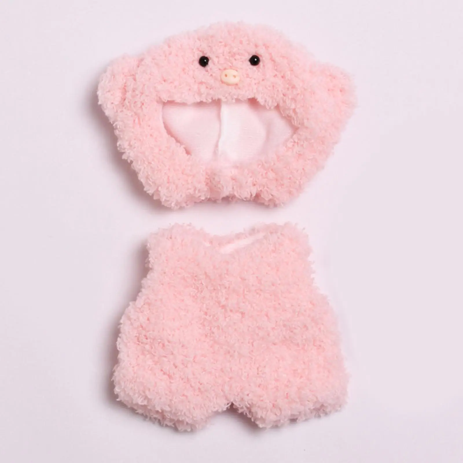 Plush Figure Romper with Hat Clothing Fashion Photo Props for Kids DIY Dress Make Your Own Dolls for Flexibility 6.69 inch