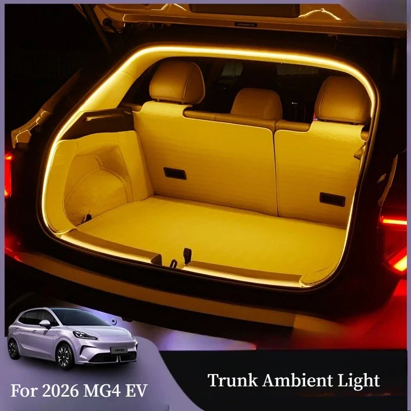 Induction Charging Trunk Ambient LED Light Strip and Tailgate Lamp for 2026 MG4 EV Interior Styling Accessories