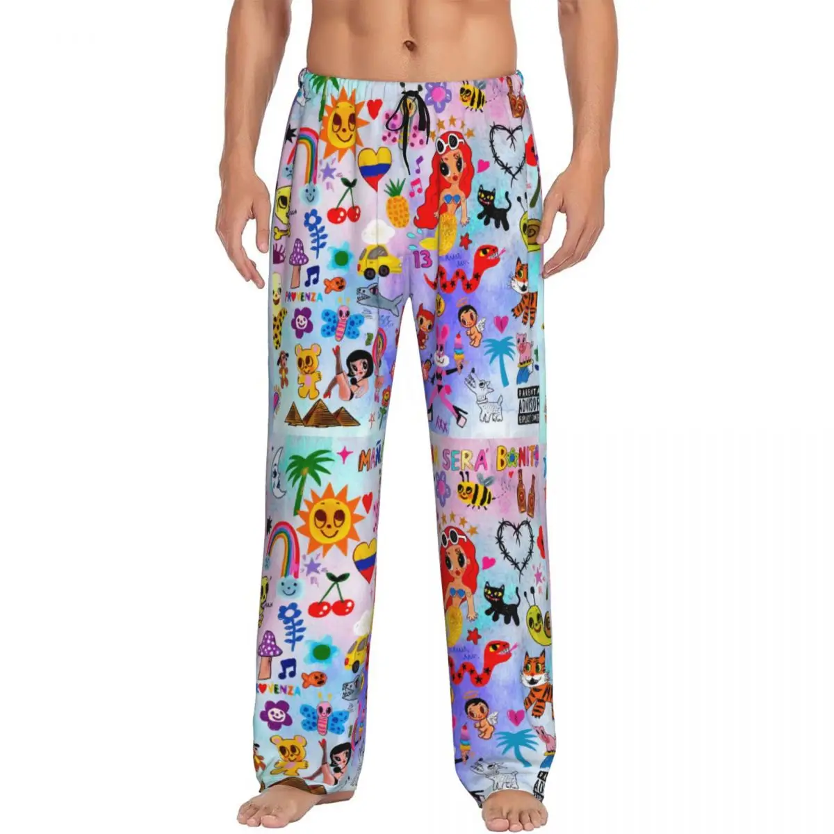 

Custom Karol G Bicotta Season Pajama Pants Men's Sleepwear Lounge Sleep Bottoms Stretch with Pockets
