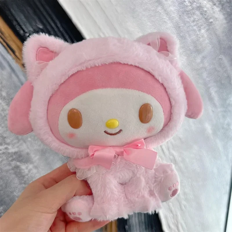 Hello Kittys Cartoon Kawali My Melodys Cinnamorolls Pillow Plush Toys Soft Stuffed Dolls for Kids Birthday Christmas Gifts