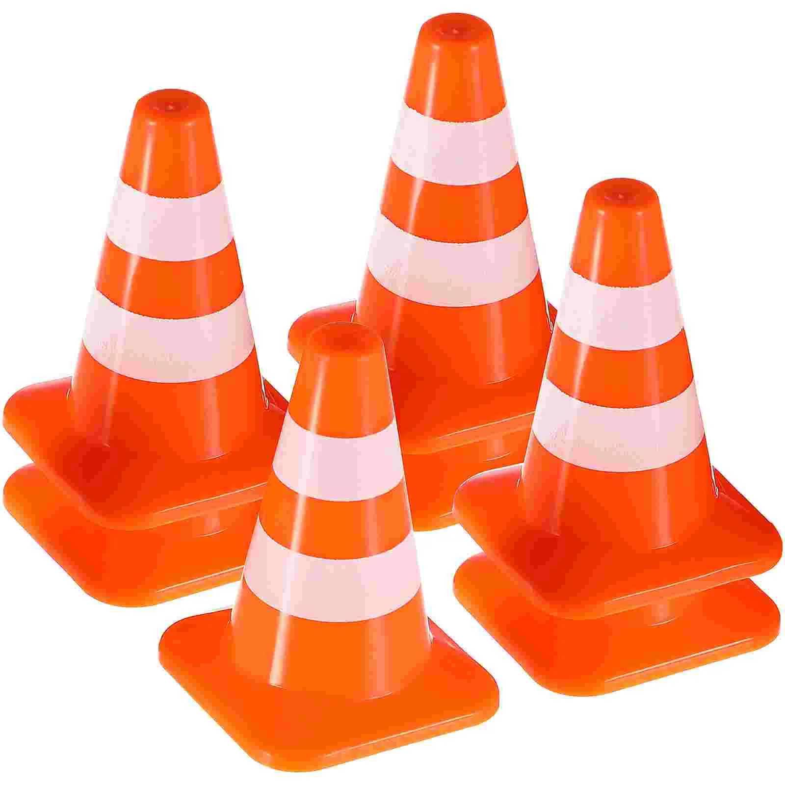 7 Pcs Mini Construction Cones Roadblock Sand Table Model Toys DIY Traffic Ornaments Child