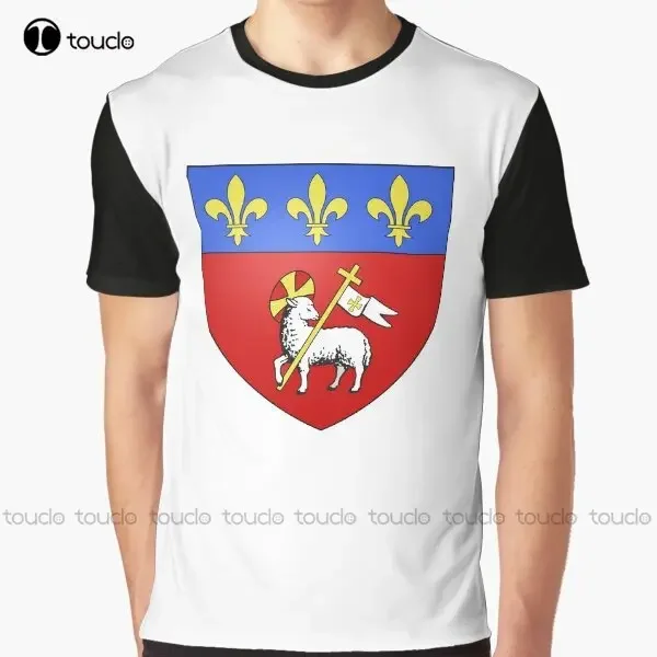 Rouen Coat Of Arms France Graphic T-Shirt Bike Shirts For Men Digital Printing Tee Shirts Christmas Gift New Popular Xxs-5Xl