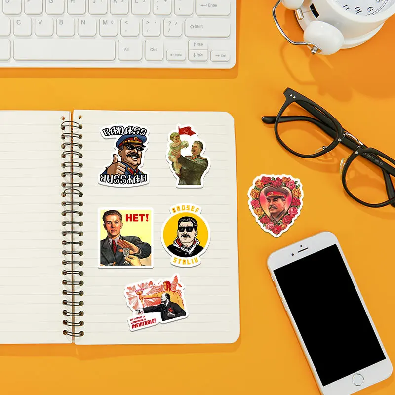 50 قطعة روسيا ستالين الاتحاد السوفياتي CCCP ملصقات لينين ستالين ملصقات صناعة يدوية سكرابوكينغ الهاتف الأمتعة سكيت الشارات مقاوم للماء #5