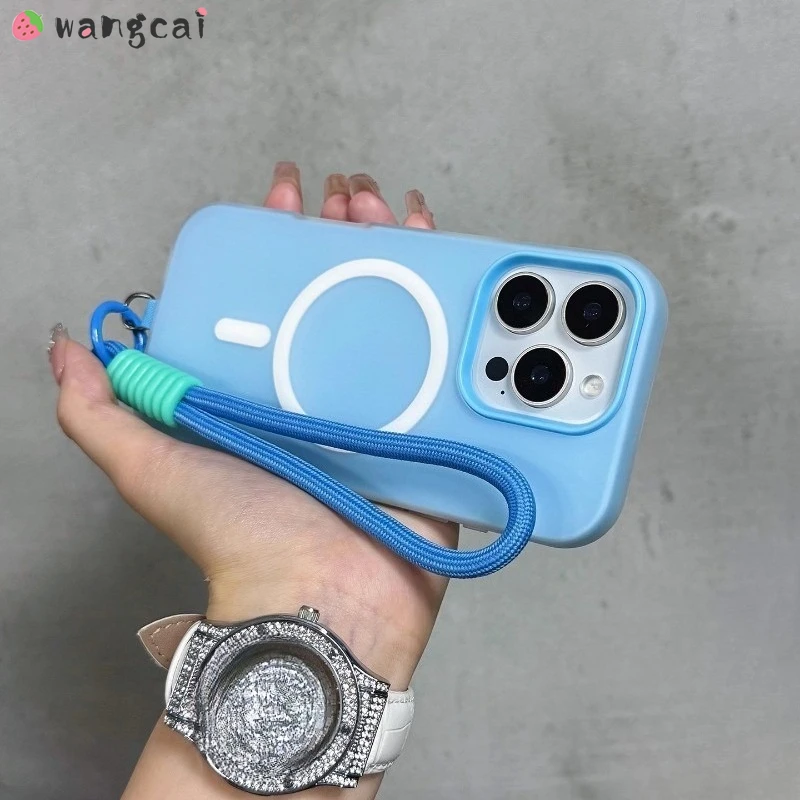 Per Xiaomi Poco M7 M6 Plus C75 C71 C65 C61 5G 4G Cover di lusso Cute Candy Color 3in1 Custodia per telefono senza fili con cinturino