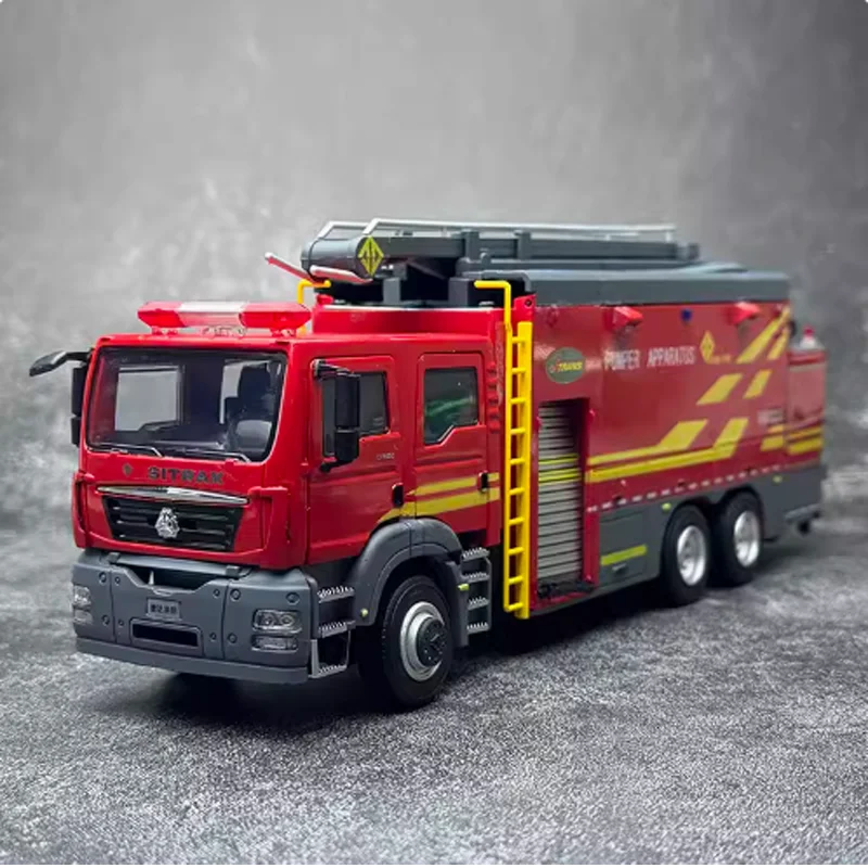 Original 1:43 Scale Suzhou Jetta Fire Truck Alloy Simulation Car Model Classics Adult Souvenir Gift Static Display