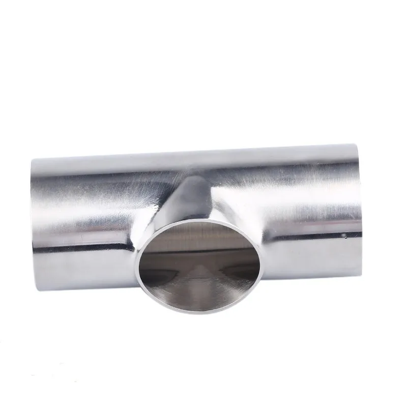 19mm-108mm Pipe OD Butt Weld Flat Tee 3 Way Fitting Connector SUS 304 Stainless Sanitary Homebrew