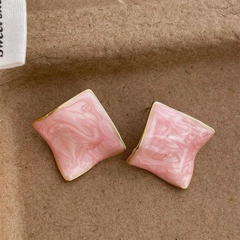 Draweye غير النظامية هندسية وأقراط للنساء بالتنقيط الصقيل الحلو الربيع الصيف لطيف مجوهرات الكورية موضة Pendientes Mujer