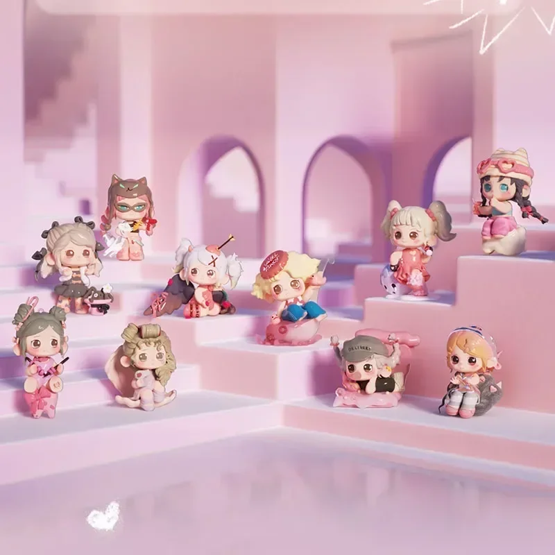 하이온 오나 올 핑크 데이 시리즈 블라인드 박스 게스 백 미스터리 박스 장난감 인형 귀여운 애니메이션 피규어 데스크탑 장식품 선물 컬렉션