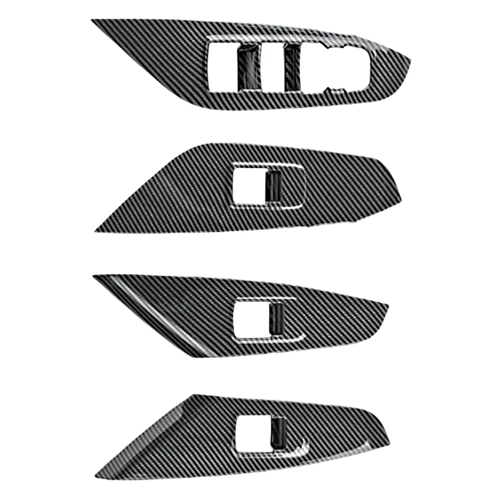 Window Lift Switch Panel Cover Trim For Trax 2023-2024 Carbon Fiber Car Interior Door Handle Panel Pull Trim Cover