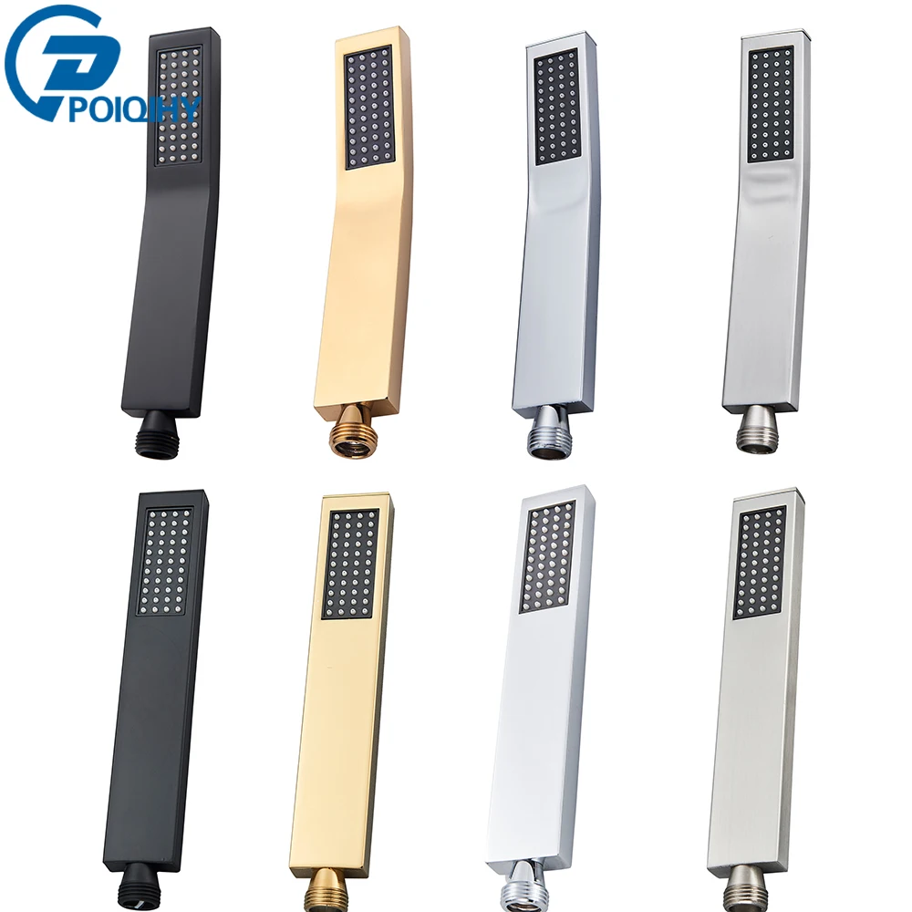 

Латунная ручная насадка для душа, черная, золотая, ручная насадка для душа, 100% медная насадка, аксессуар для смесителя, однофункциональная насадка для душа