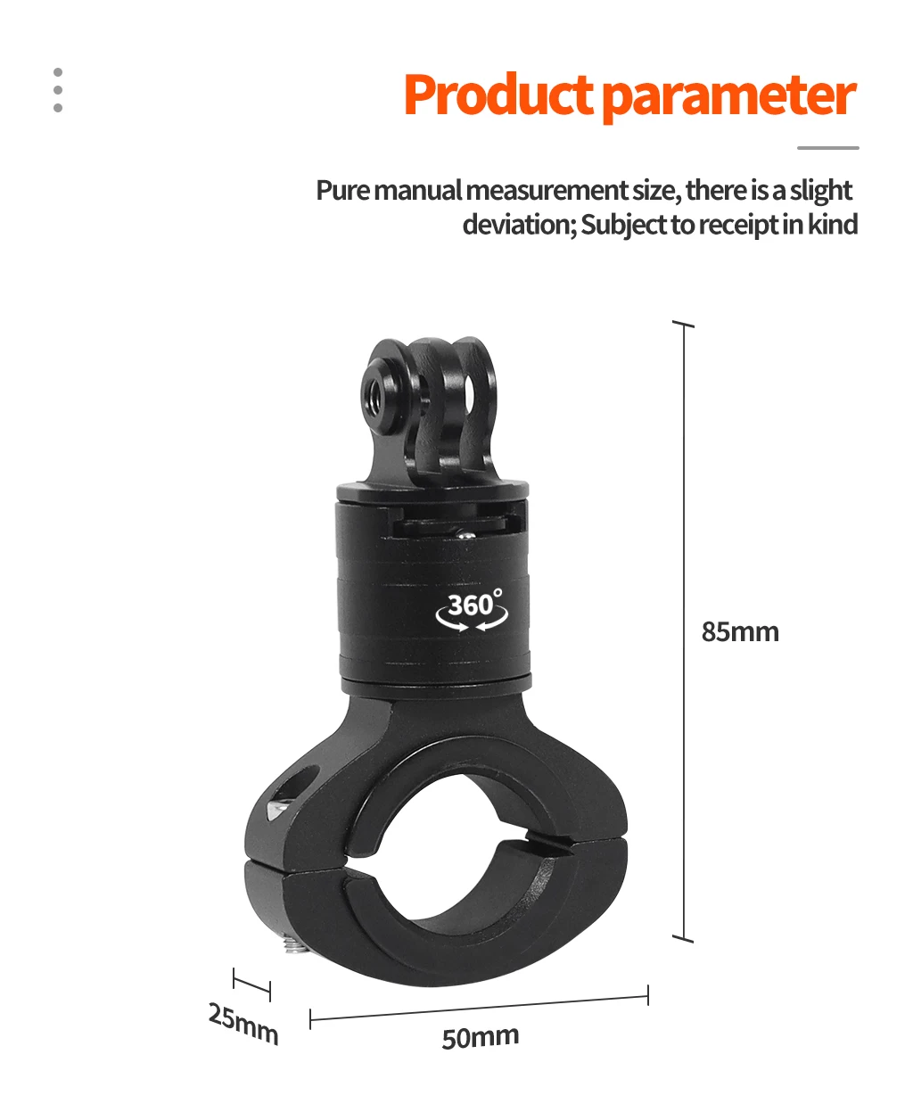 360 drehbarer Fahrrad kamera halter Schnell verschluss Split Mount Lenker klemme Motorrad halterung für Gopro Hero 13 12 11 Dji Action 4 – Detail 15