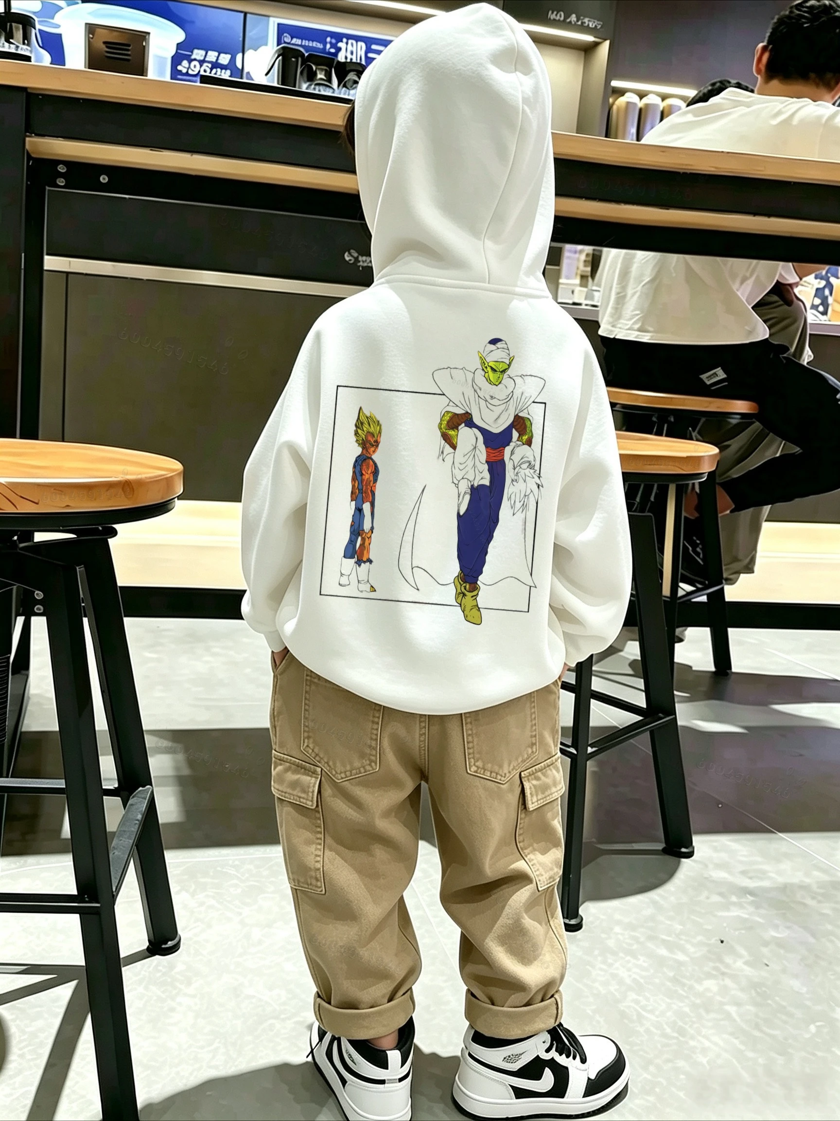 Latest children's loose-fitting hooded sweatshirt - Dragon Ball Goku classic casual boys' and girls' holiday gift pullover shirt