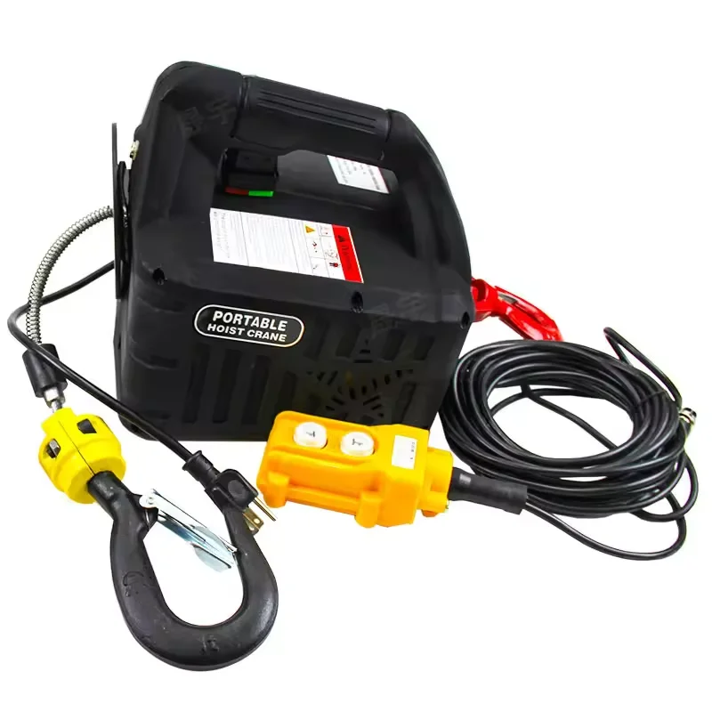 3in1 Portable Electric Hoist 220V Wireless Remote Control Winch Crane Machine Hook Pulley System