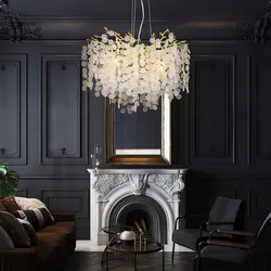 Luxury Round Crystal Branch Chandelier for Dining Room Living Room Crystal Pendant Lights Haning Chandelier Kitchen Island