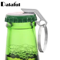 Pure Titanium Simple Bottle Opener Keychains Mini Keyrings Portable Outdoor EDC Camping Equipment Pocket Tools For KeyChain K369
