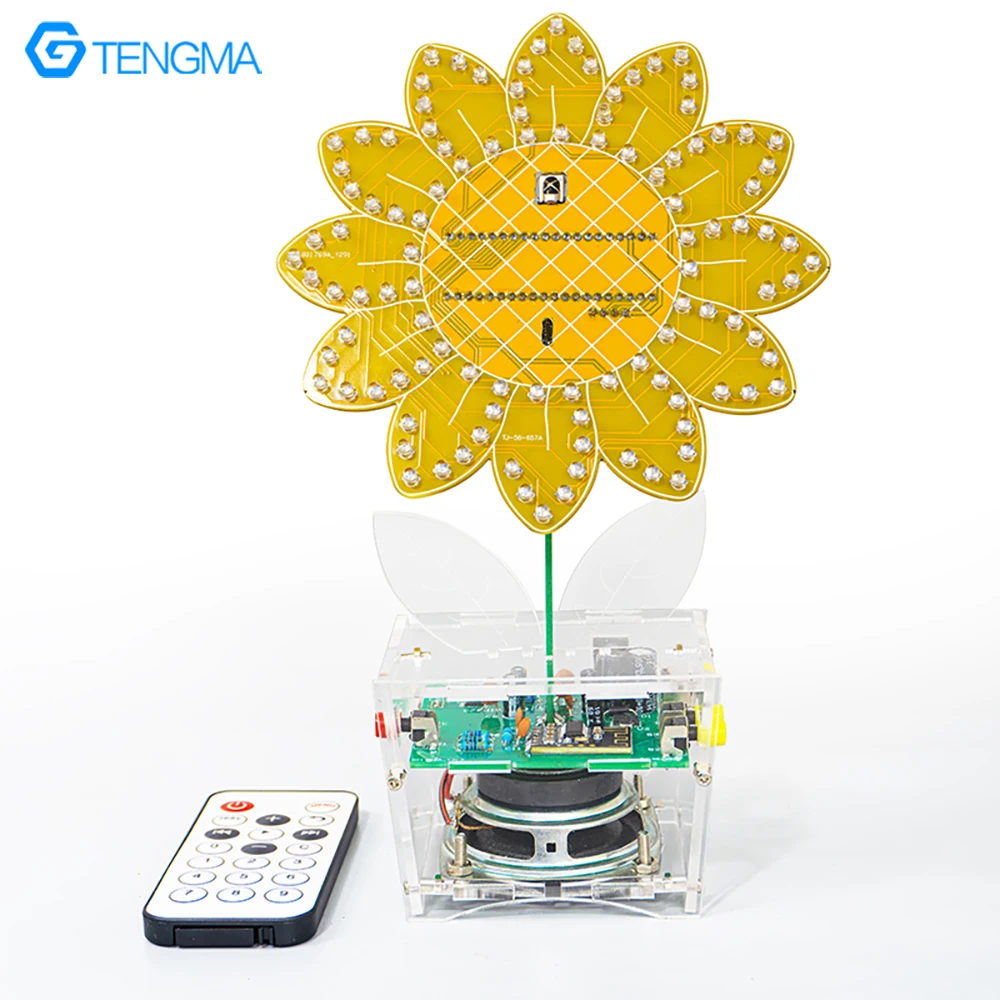 LED Sunflower Bluetooth Sound Kit Animation Mode Music Spectrum Creative Fun DIY Electronic Production Parts