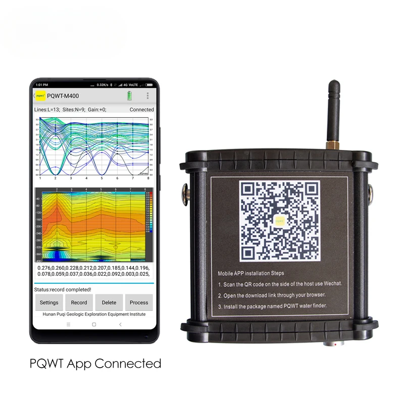 PQWT M100 Cheap Mobile Groundwater Finder Underground Water Detector 100m for Borewell Drilling