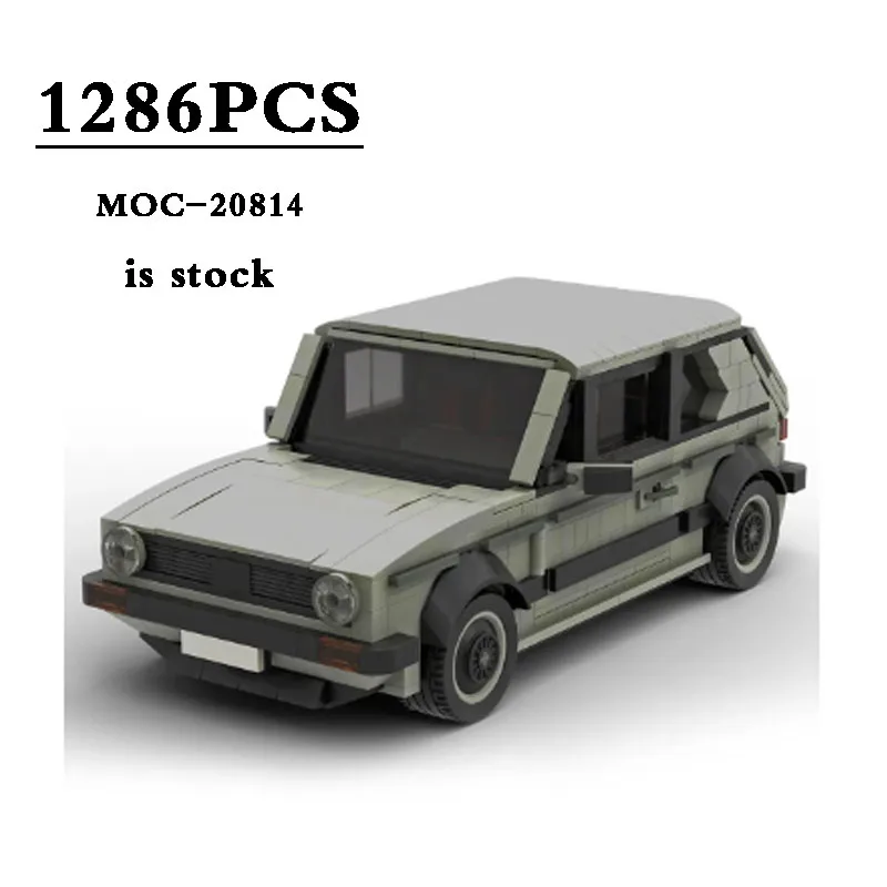 

Speed Champion MK1 GTI Classic Car MOC-20814 Fun Assembly Building Blocks 1286 Pieces Christmas Gifts for Kids Birthday Presents