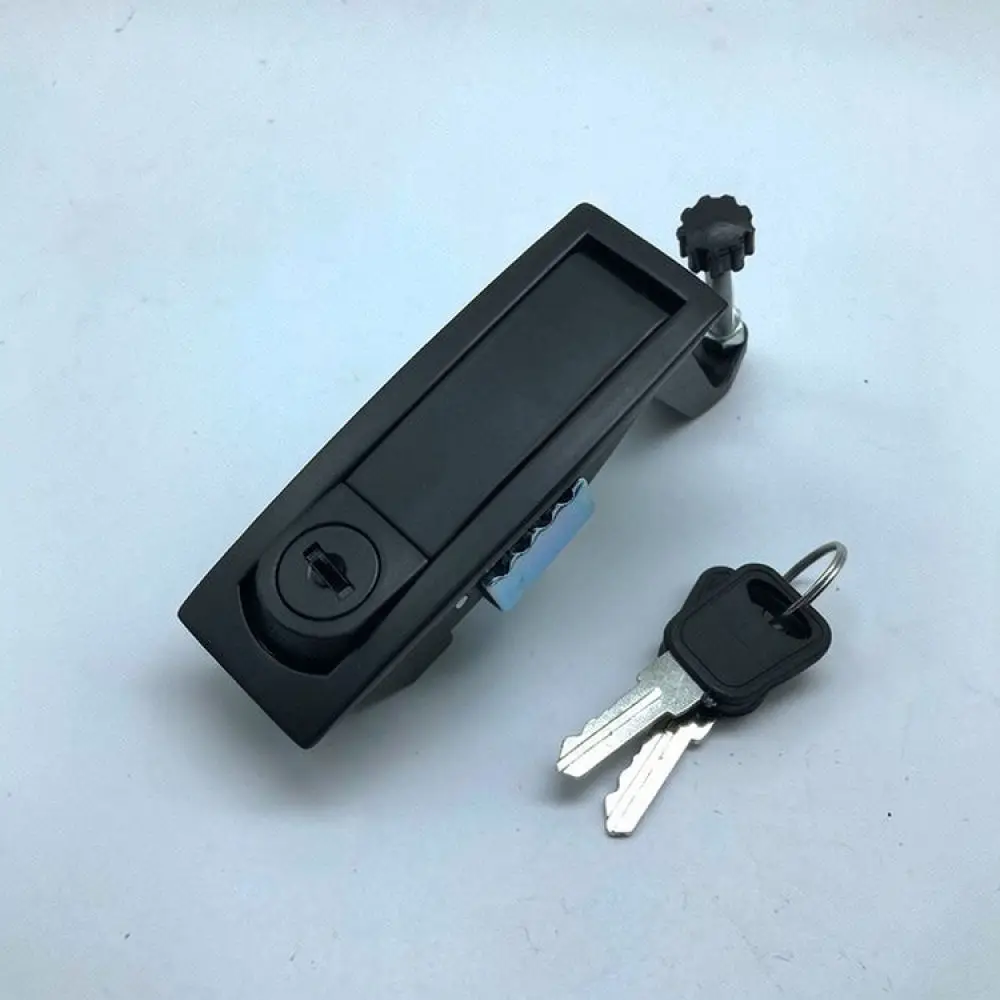 Modern Black Flat Latch Lock For Electric Cabinet Door MS708 8 2 Heavy Duty Security For Industrial Distribution Panel