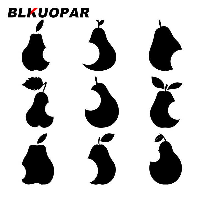 BLKUOPAR for A Bitten Pear Car Stickers Personality Waterproof Occlusion Scratch Decals Cartoon Refrigerator Car Accessories