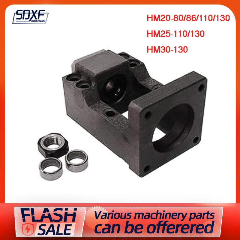 

Motor Support Base C5 C7 Black Cast Iron HM20 HM25 HM30 Series Ball Screw Integrated Seat Suitable for Nema 32/34/42/52 Motors