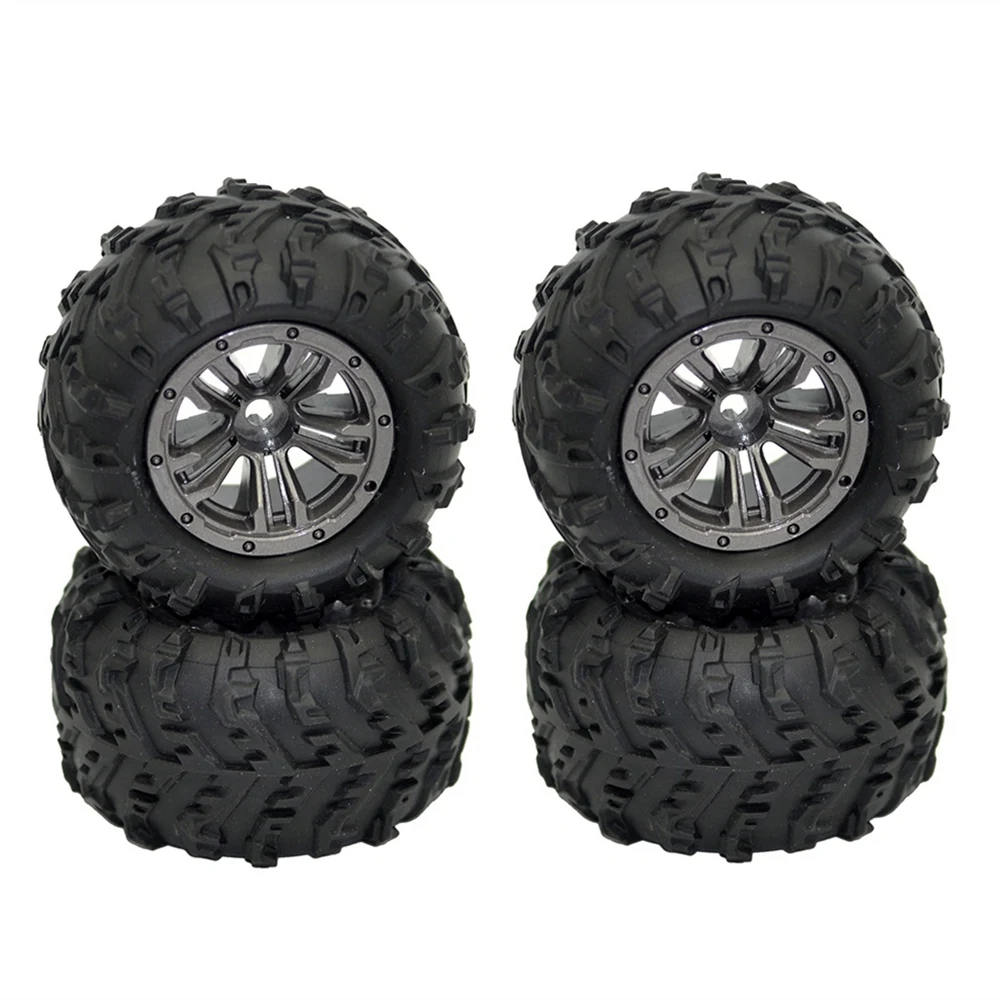 A42F  4 Pcs Wheel Tire Tyre 45-ZJ03 for XLH Xinlehong 9145 Hosim 9145 1/20 Truck RC Car Spare Parts Accessories