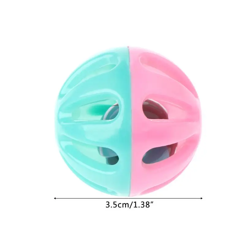 10PCS Pet for Cat Toy Ball with Bells Pet Interactive Ball Toy Colorful Hollow B