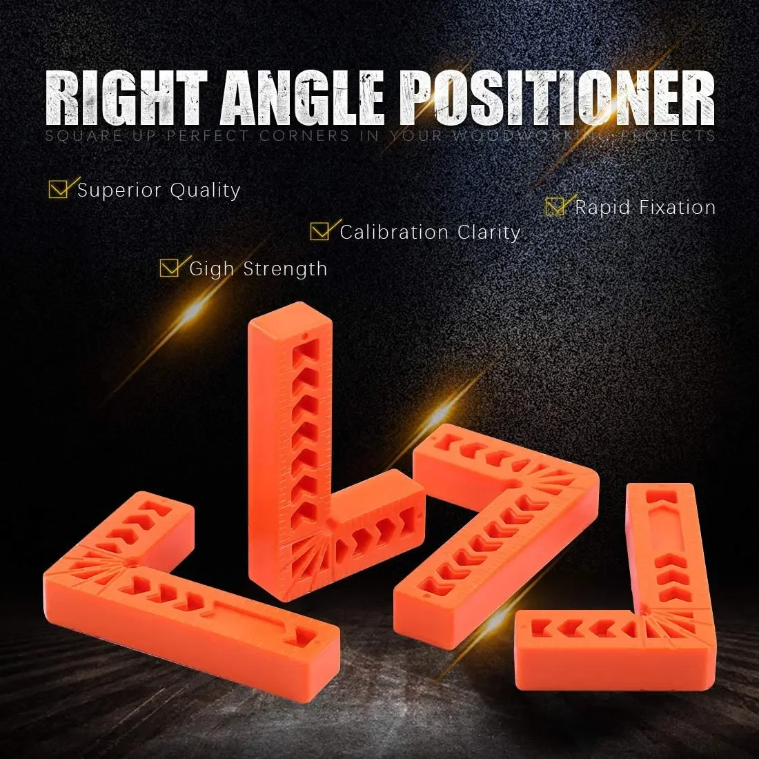 4PCS Plastic Right Angle Ruler Holder 90°Auxiliary Positioner Tool Overline L-Shaped Spacer Fixed Angle Gripper Woodworking Too