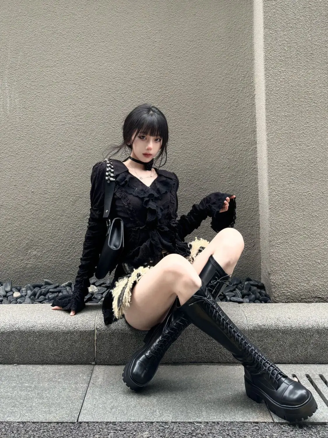 

Винтажные готические кружевные рубашки в стиле Лолиты, женские темные эстетические блузки Y2k нестандартной формы, рубашка в стиле Ямамото, рубашка с расклешенными рукавами в стиле гранж